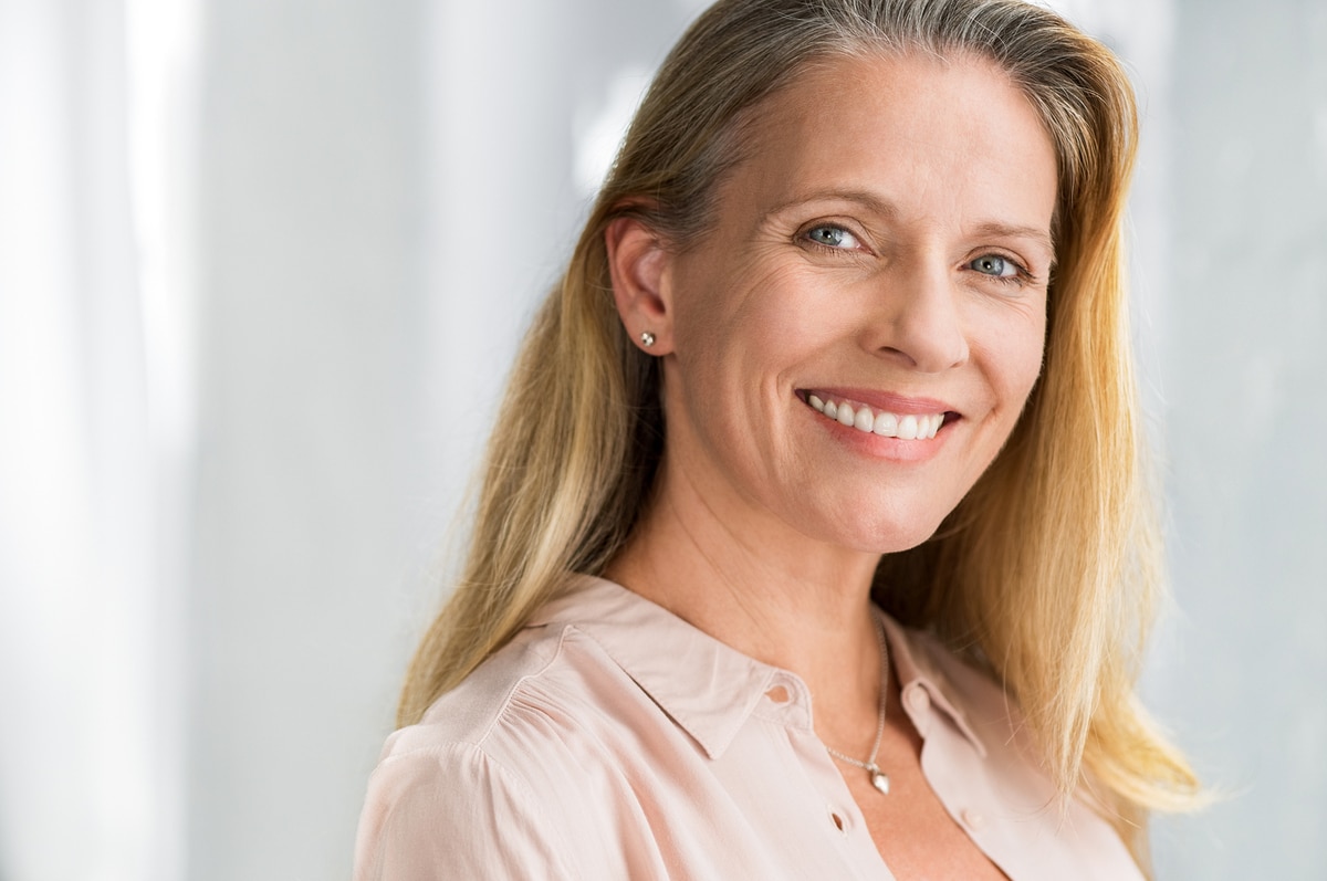 woman dentures by Wortley Road Dental